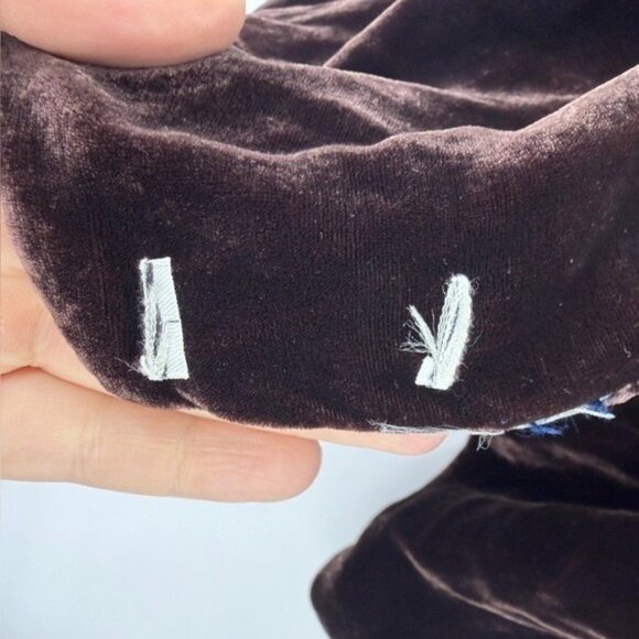 Brown velvet scarf 20” x 10” - Picture 3 of 3